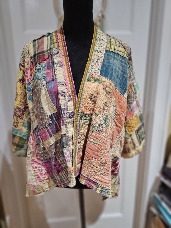 Magnolia Pearl Tops - Magnolia Pearl Patchwork Dekker Kimono, REVERSIBLE - NWT